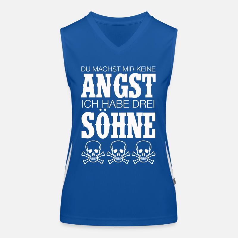 MUTTER VATER VON SÖHNEN MAMA PAPA SPRÜCHE GESCHENK Funktionelles Kontrast-Tank Top für Frauen