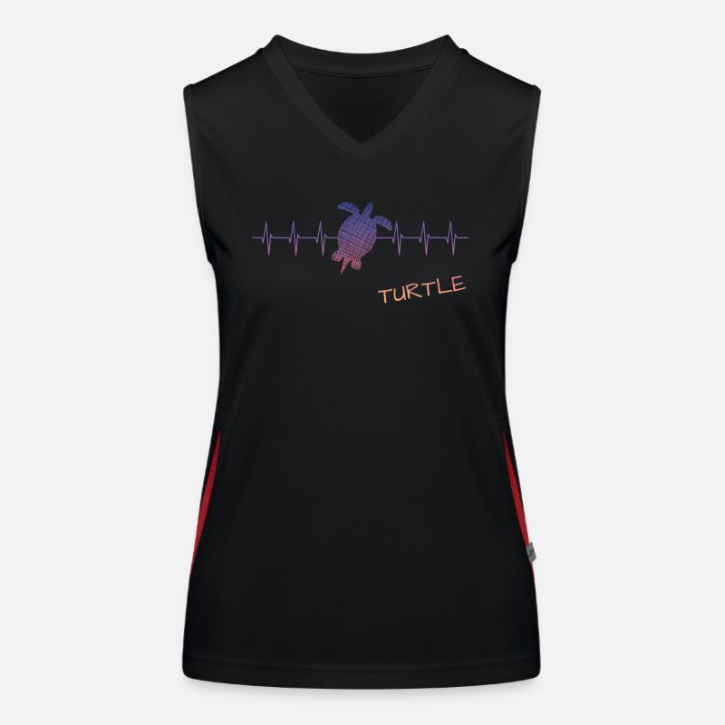 Turtle turtle Funktionelles Kontrast-Tank Top für Frauen