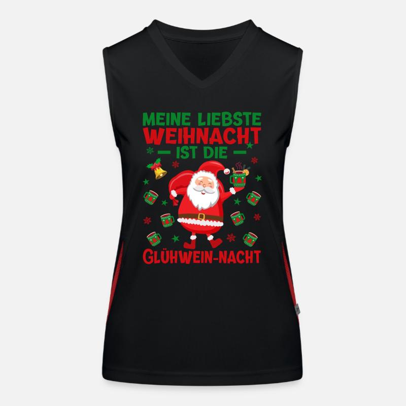 Soirée vin chaud de Noël avec Saint-Nicolas Débardeur respirant contrasté Femme
