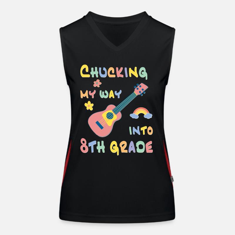 Chucking my way into 8th grade Funktionelles Kontrast-Tank Top für Frauen