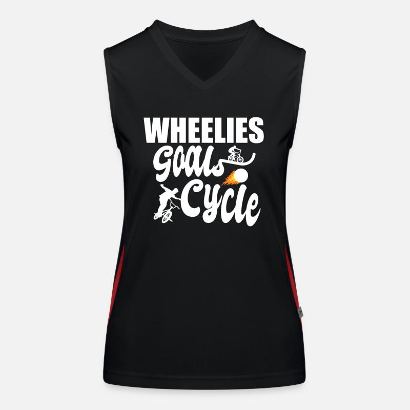 Funny Cycle Ball Funktionelles Kontrast-Tank Top für Frauen