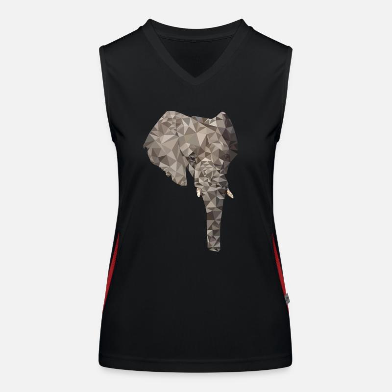 Elephant Polygon Women's Functional Contrast Tank Top