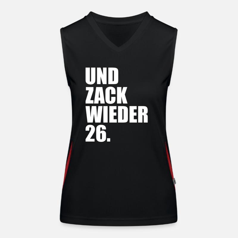And Zack Again 26 Funny Darts Women's Functional Contrast Tank Top