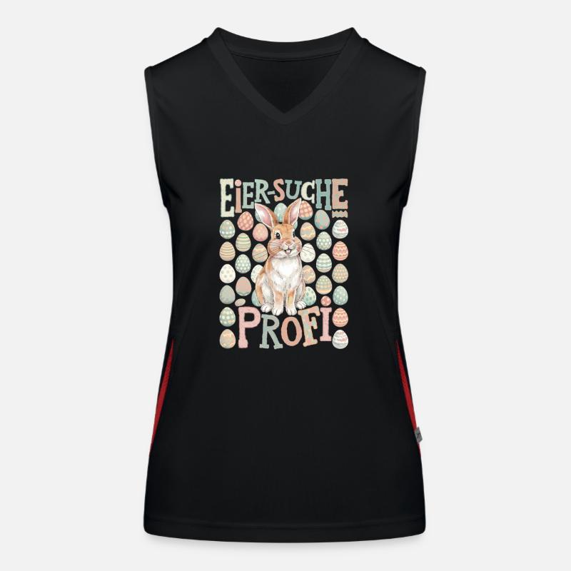 Egg Hunt Professional Funny Easter Women's Functional Contrast Tank Top