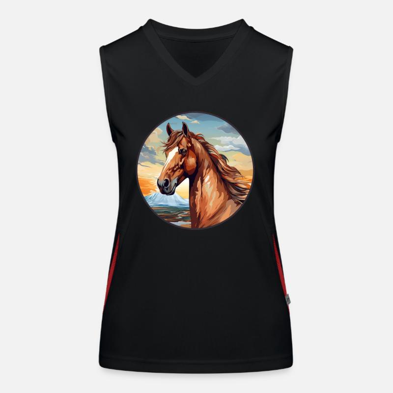 Cheval Débardeur respirant contrasté Femme