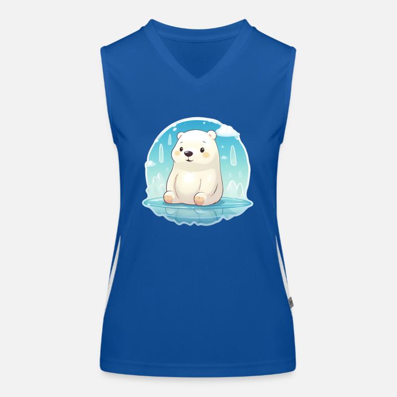 süßer kleiner Eisbär Funktionelles Kontrast-Tank Top für Frauen