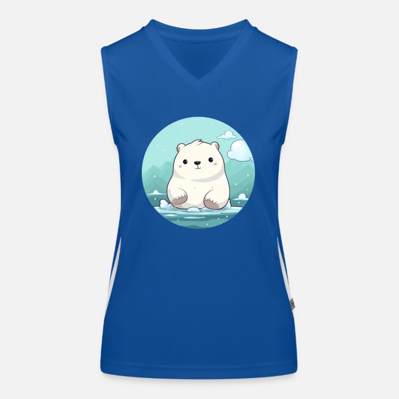 süßer kleiner Eisbär Funktionelles Kontrast-Tank Top für Frauen