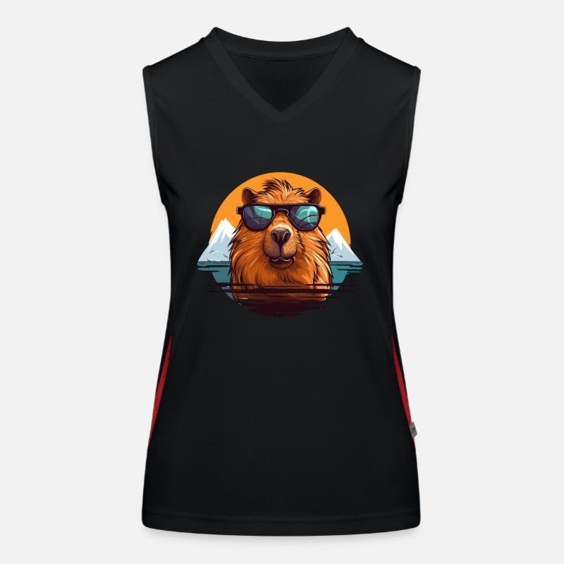 Capybara Funktionelles Kontrast-Tank Top für Frauen
