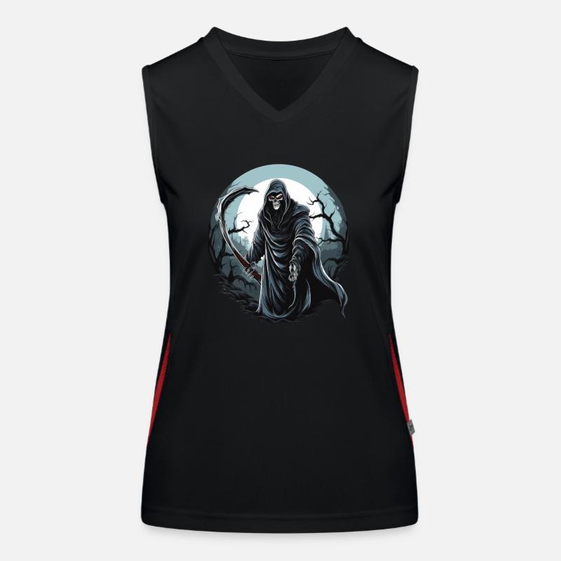 Sensenmann Funktionelles Kontrast-Tank Top für Frauen