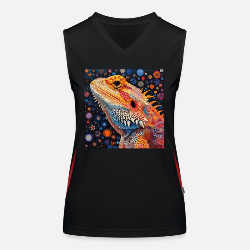 Bartagamen, bunt, tier, geschenk, geschenkidee Funktionelles Kontrast-Tank Top für Frauen