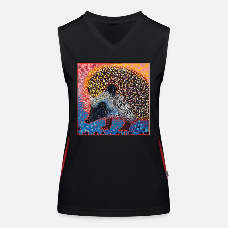 igel, bunt, tier, geschenk, geschenkidee Funktionelles Kontrast-Tank Top für Frauen