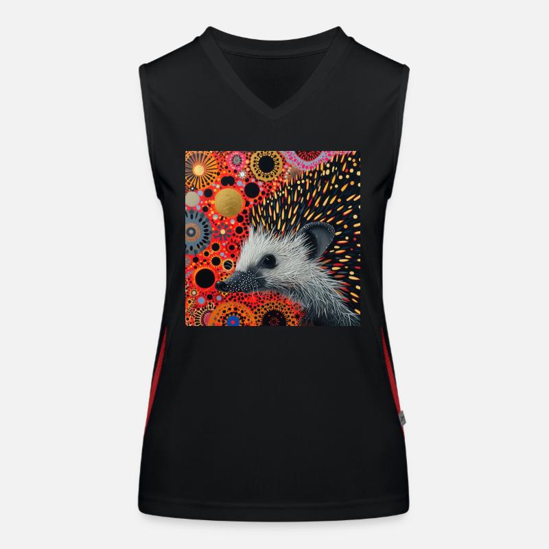 igel, bunt, tier, geschenk, geschenkidee Funktionelles Kontrast-Tank Top für Frauen