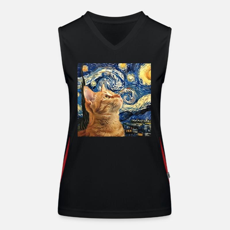 Chat, Motif De Chat Débardeur respirant contrasté Femme