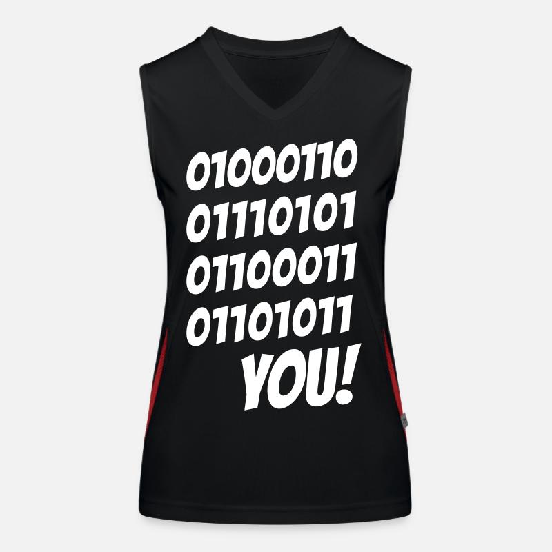 Fuck you binary Women's Functional Contrast Tank Top
