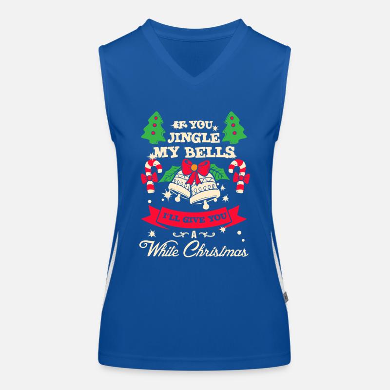 Jingle bells White Christmas gift Women's Functional Contrast Tank Top