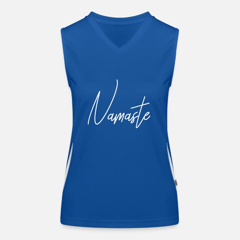 Namaste font Women's Functional Contrast Tank Top