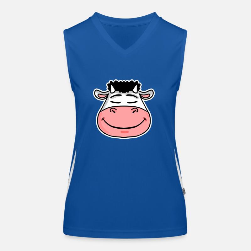 Kuh Funktionelles Kontrast-Tank Top für Frauen