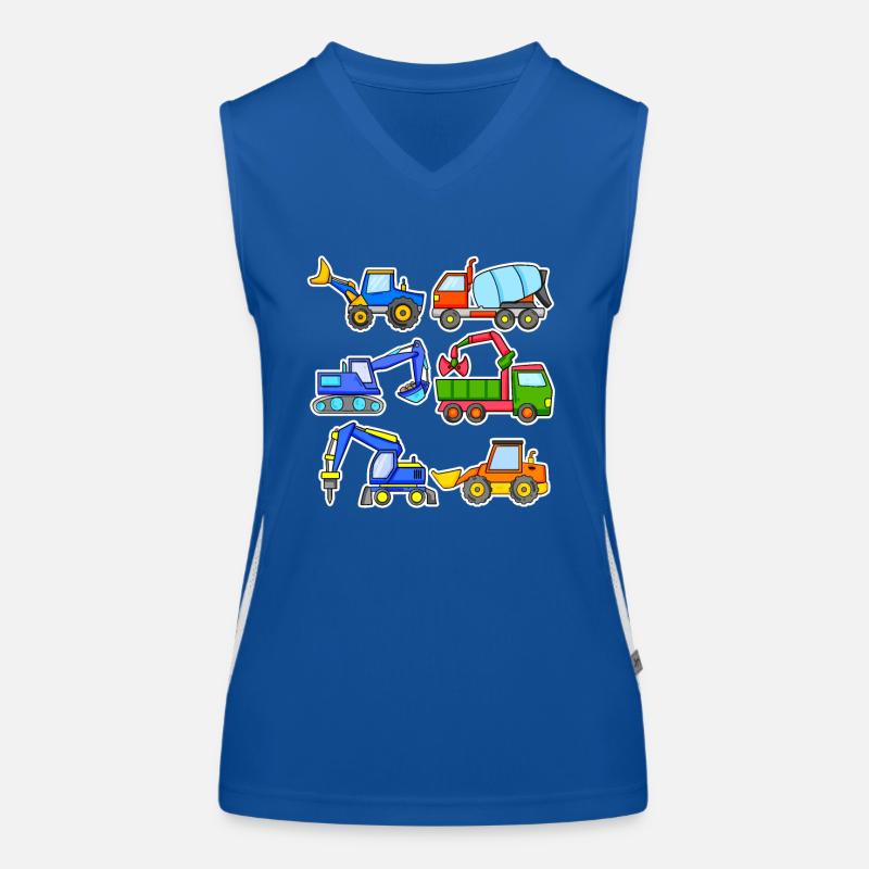 Construction site vehicles Women's Functional Contrast Tank Top