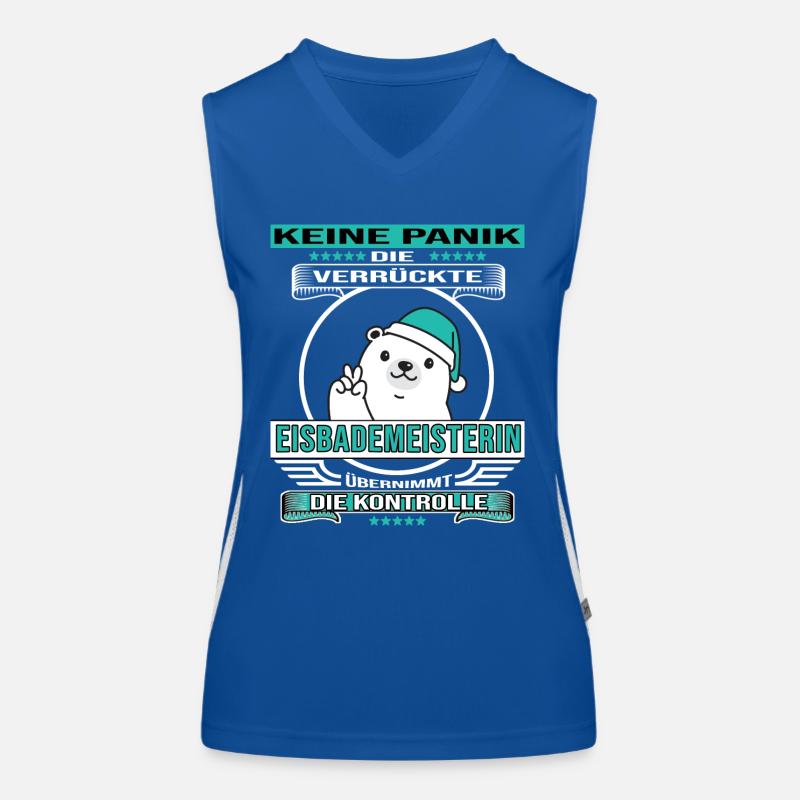 Eisbader winterschwimmen Eisbad Eisbademeisterin Funktionelles Kontrast-Tank Top für Frauen