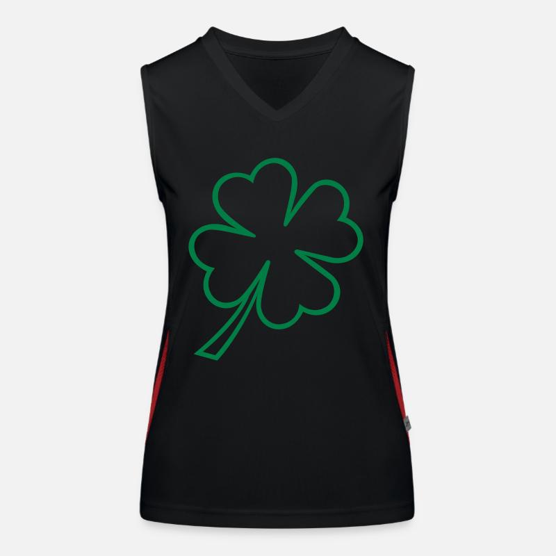 lucky clover st patrick Débardeur respirant contrasté Femme