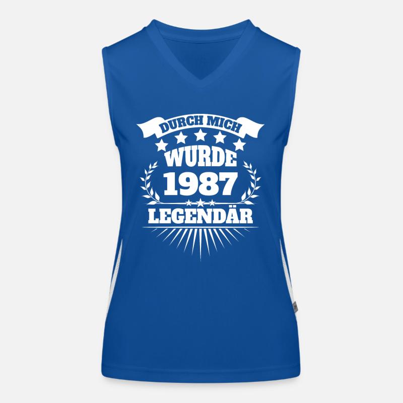 1987 Funktionelles Kontrast-Tank Top für Frauen