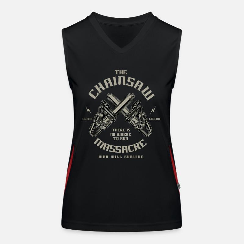 Chainsaw - Women's Functional Contrast Tank Top - black/red