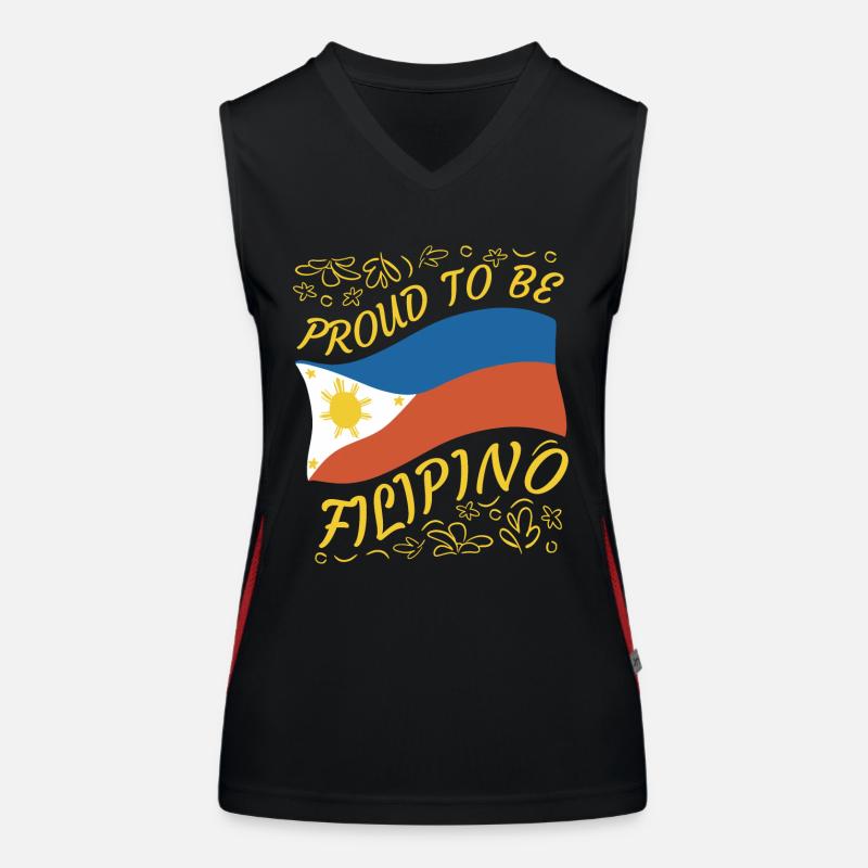Philippines Sun Pride Drapeau philippin I Cadeau Débardeur respirant contrasté Femme