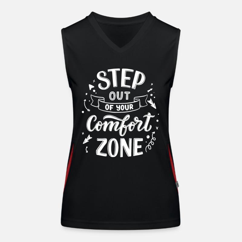 Conception motivationnelle Compfortzone Débardeur respirant contrasté Femme