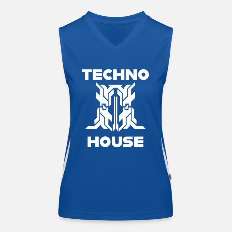 Techno house Débardeur respirant contrasté Femme