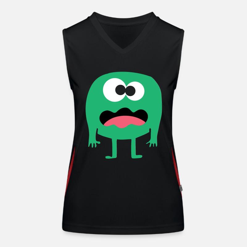 Monstre vert confus Débardeur respirant contrasté Femme