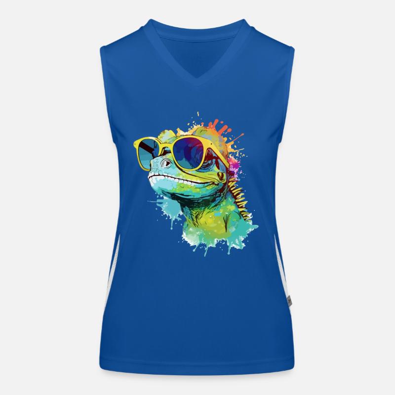 Doko die Eidechse Funktionelles Kontrast-Tank Top für Frauen