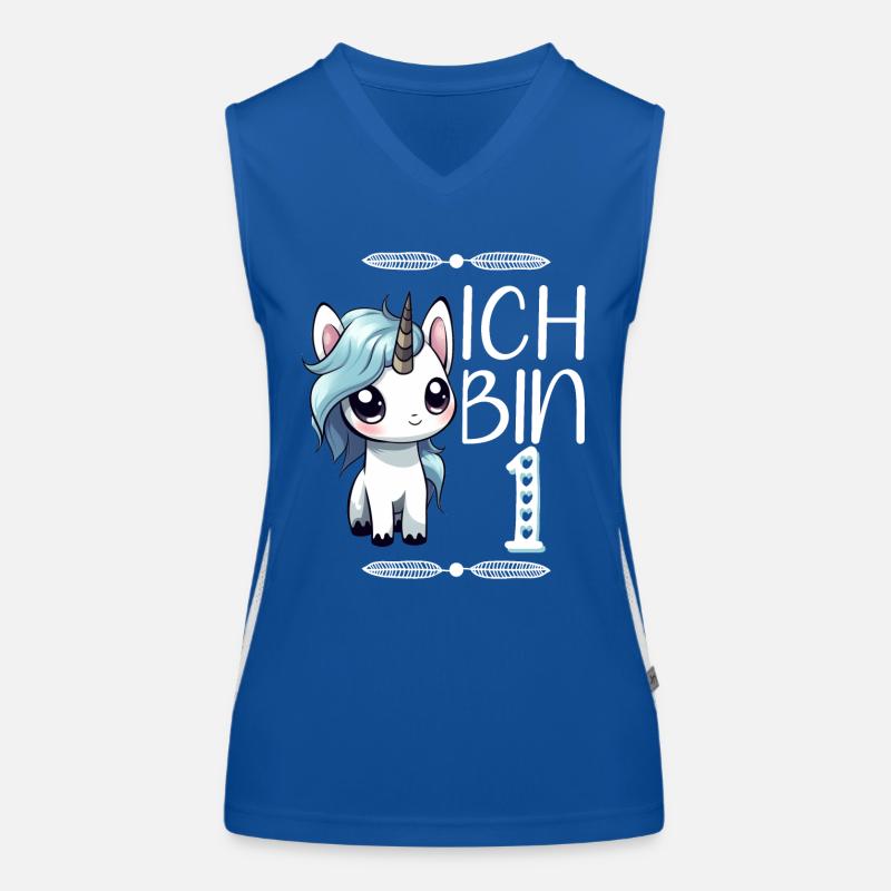 Einhorn Ich Bin 1 Funktionelles Kontrast-Tank Top für Frauen