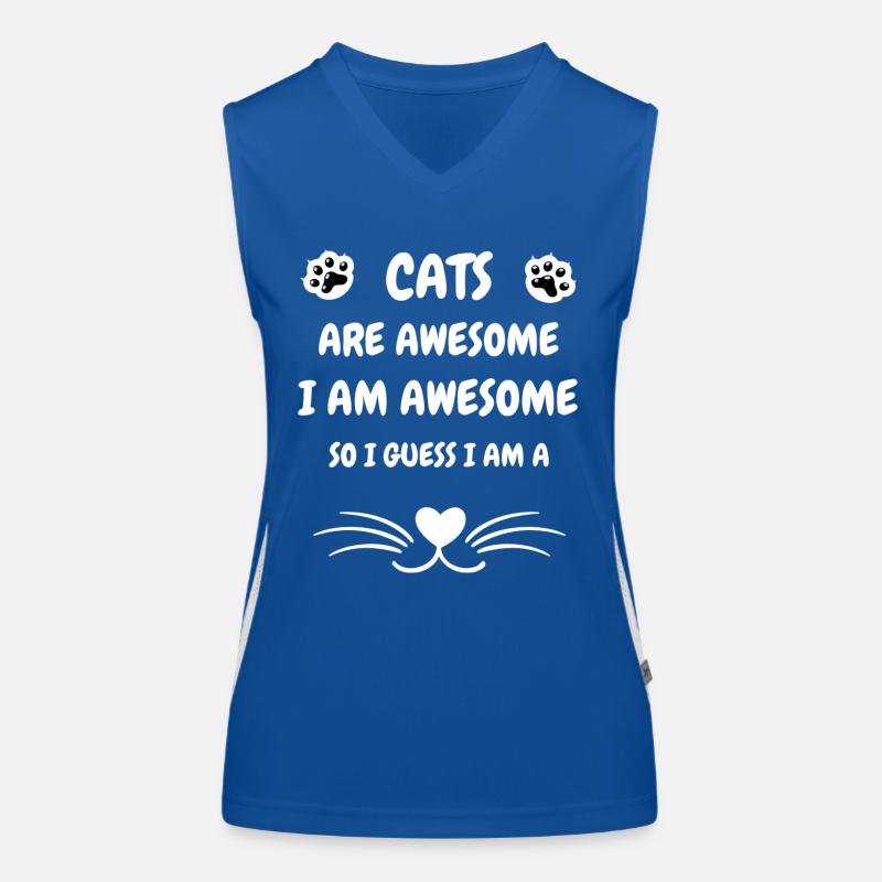 Conception de chat mignon Débardeur respirant contrasté Femme