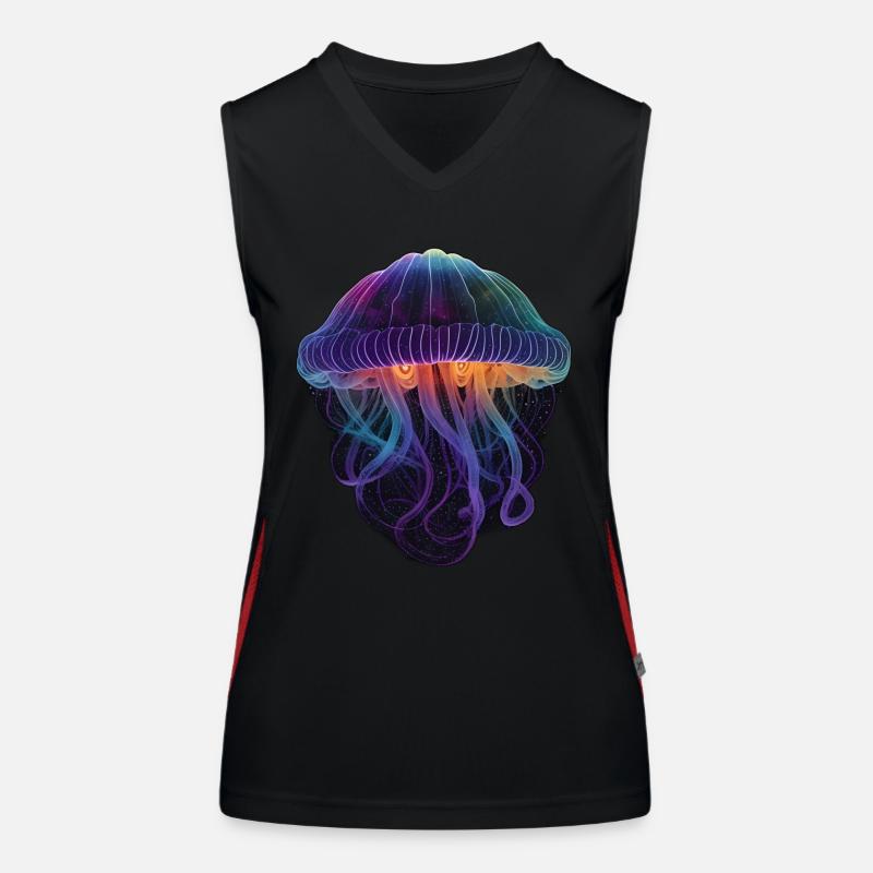 Galaxy Jellyfish Women's Functional Contrast Tank Top