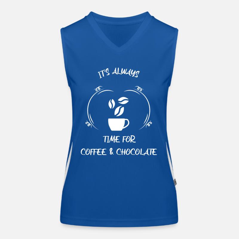 Coffee, espresso, coffee & chocolate Women's Functional Contrast Tank Top
