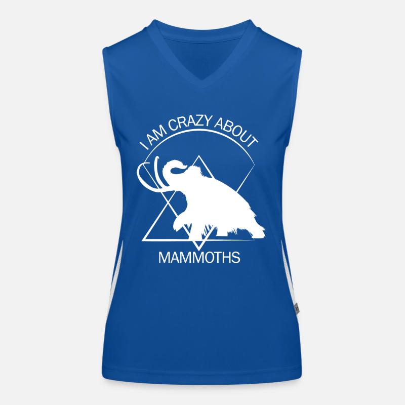 Lustiges Mammut Steinzeit Eiszeit Design Urzeit Funktionelles Kontrast-Tank Top für Frauen