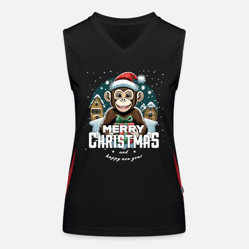 Singe de Noël Débardeur respirant contrasté Femme