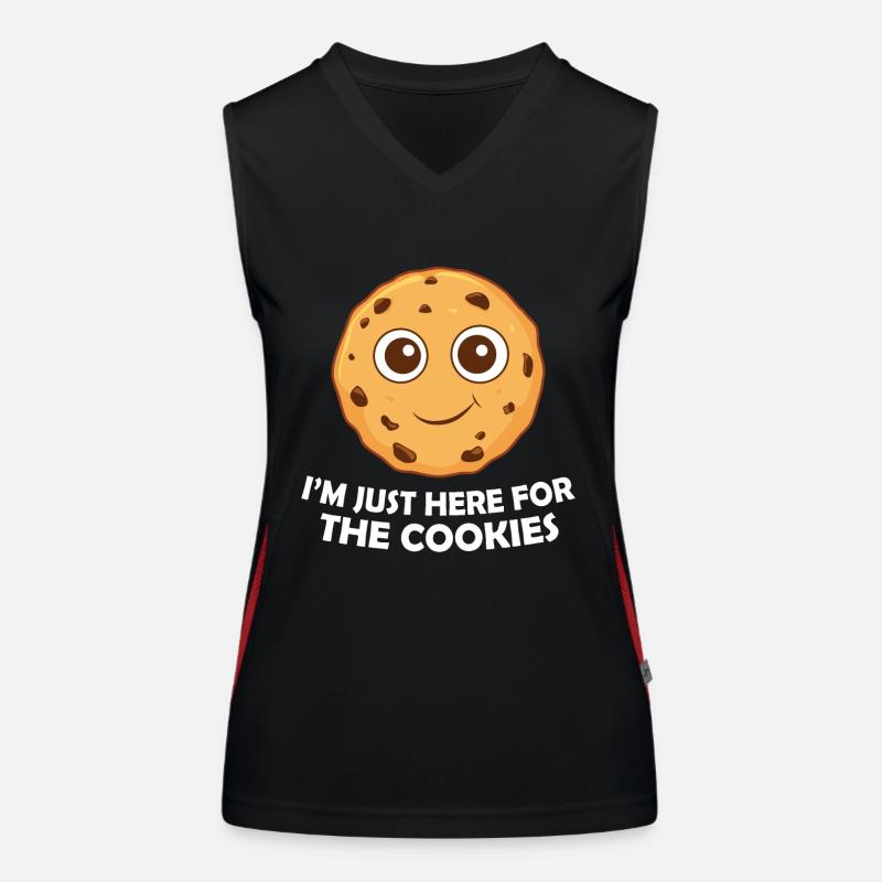 Je suis juste là pour les biscuits Débardeur respirant contrasté Femme
