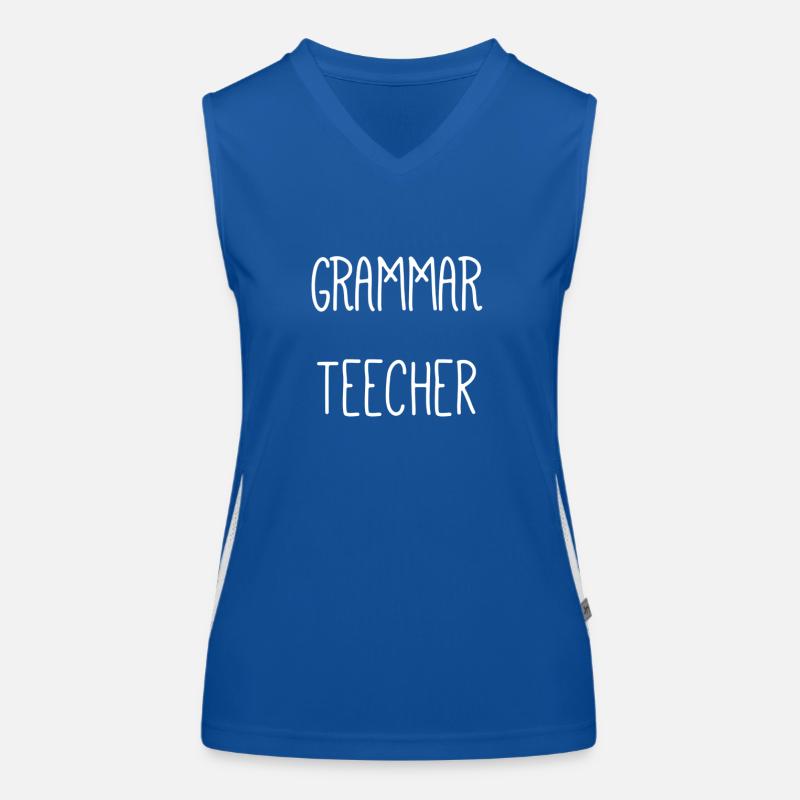 Self-deprecating grammar teacher Women's Functional Contrast Tank Top