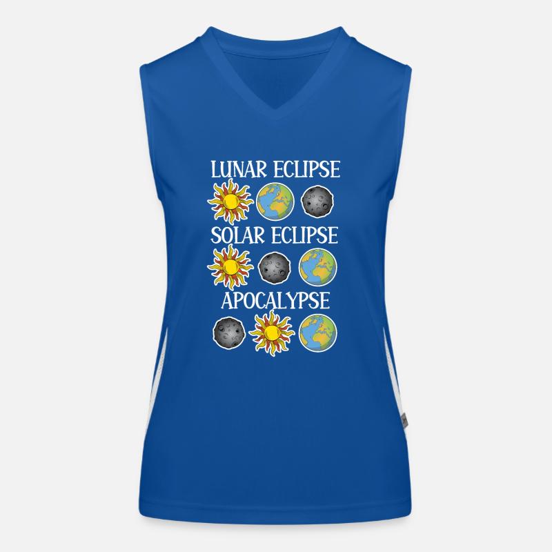 Lunar Eclipse Solar Eclipse Apocalypse Women's Functional Contrast Tank Top