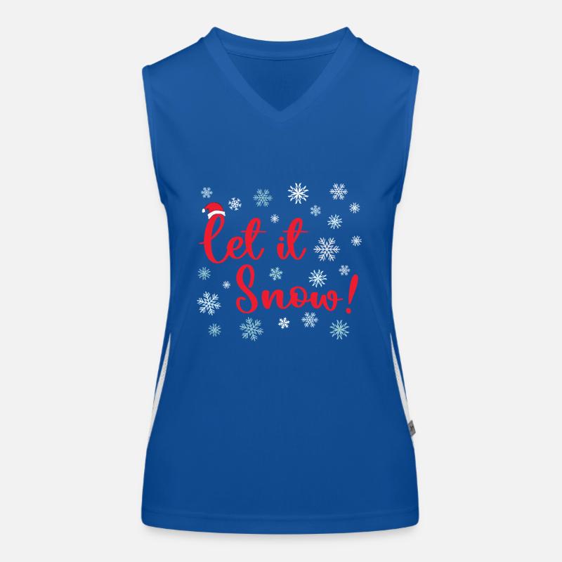 Let It Snow Christmas Women's Functional Contrast Tank Top
