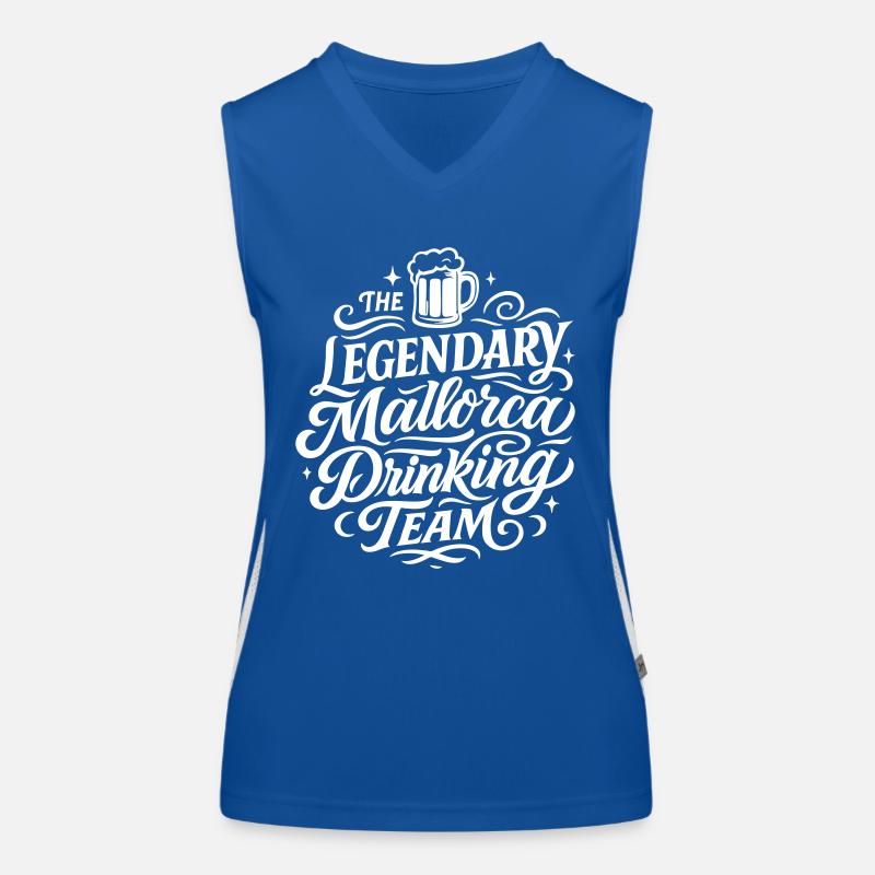 Mallorca Drinking Team Urlaub Funktionelles Kontrast-Tank Top für Frauen