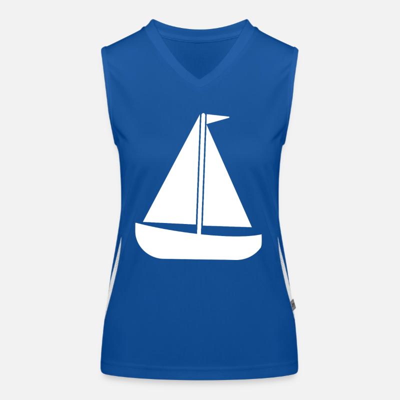 Segelboot Funktionelles Kontrast-Tank Top für Frauen