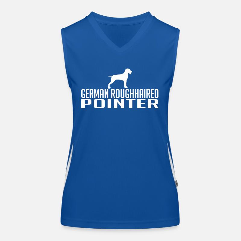 GERMAN ROUGHHAIRED POINTER Hunderasse Wilsigns Funktionelles Kontrast-Tank Top für Frauen