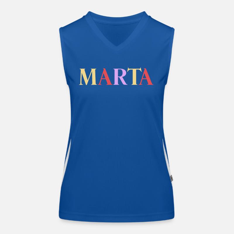 Name Spanierin Marta Funktionelles Kontrast-Tank Top für Frauen