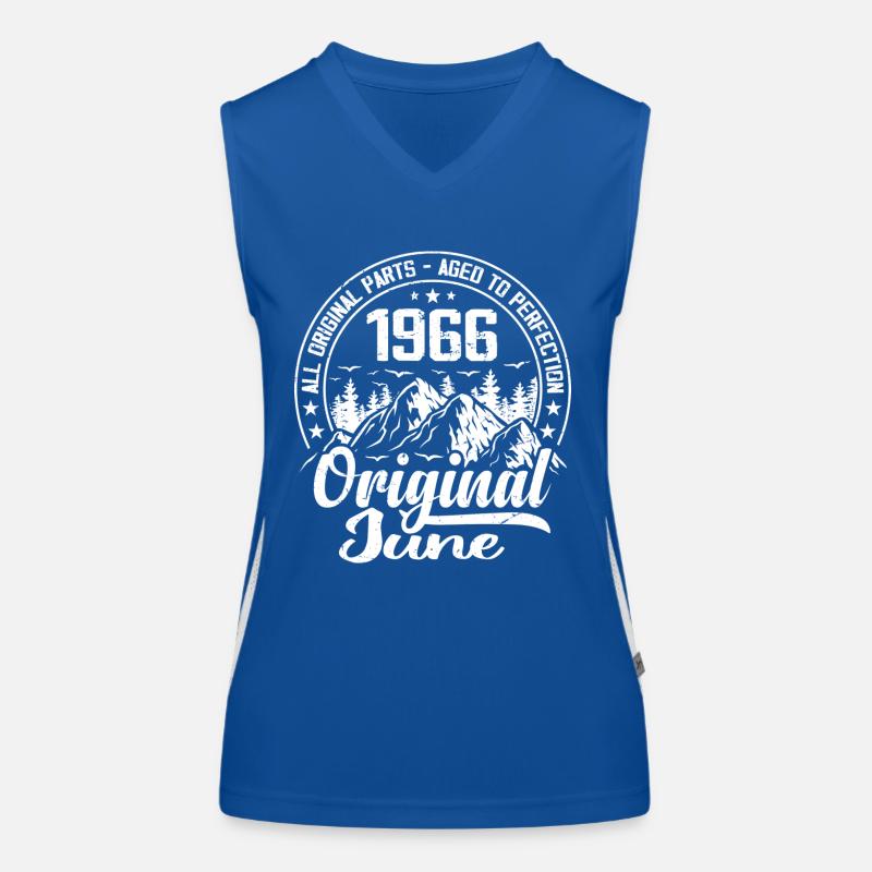 June 1966 Original: 58 Year Old Birthday Gift Women's Functional Contrast Tank Top