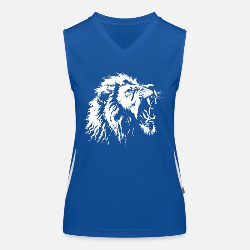 Brüllender Löwe Funktionelles Kontrast-Tank Top für Frauen