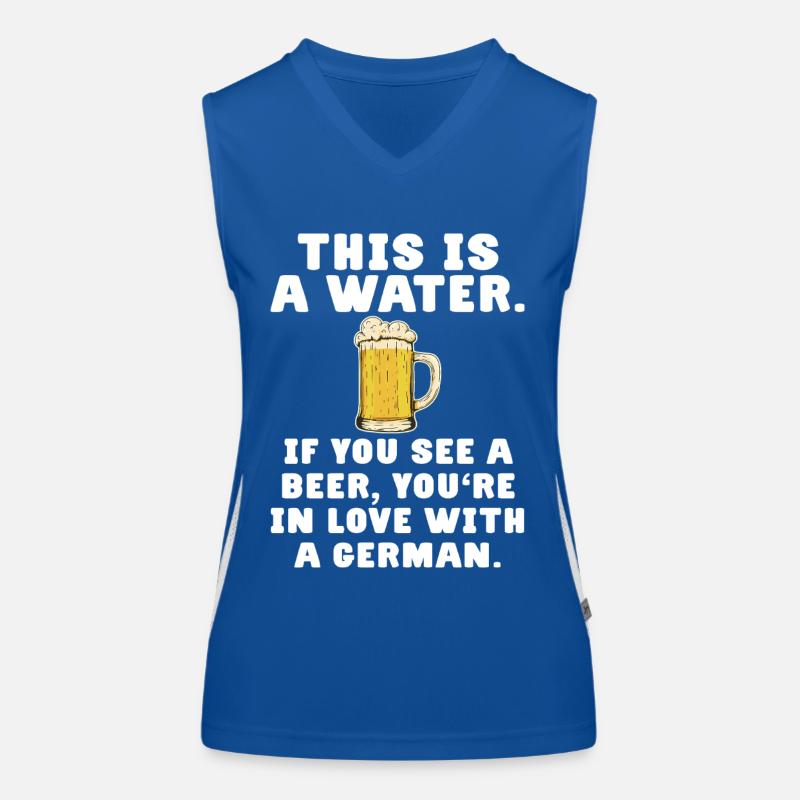 Bier Liebe verliebt Deutscher Deutsch Biertrinker Funktionelles Kontrast-Tank Top für Frauen