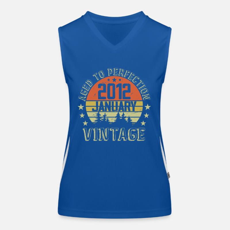 Born In January Geburtstagsgeschenk Januar 2012 Funktionelles Kontrast-Tank Top für Frauen