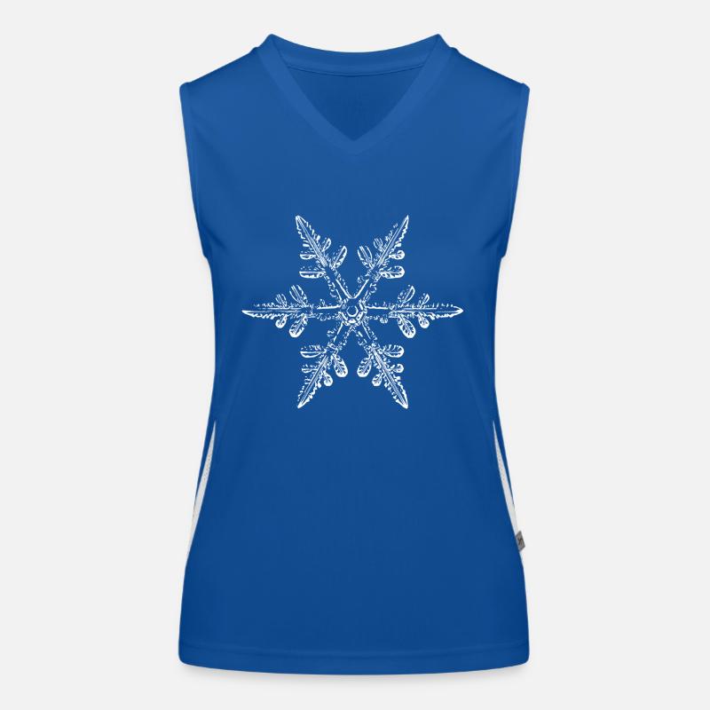 snowflake 8 white Funktionelles Kontrast-Tank Top für Frauen